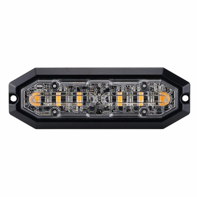 Stroboskop 6 x LED Strands bursztynowy - 12/24V
