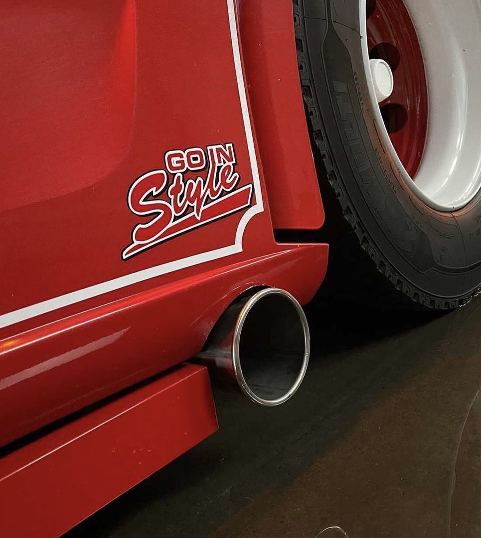 Stainless polished exhaust tip 129mm with seamed edge