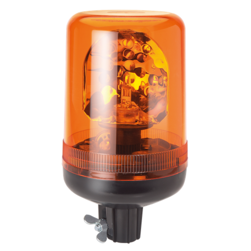 Rundumleuchte 590 DVO H1 orange 12 / 24 V für Rohrstutzen mit ISO A-B