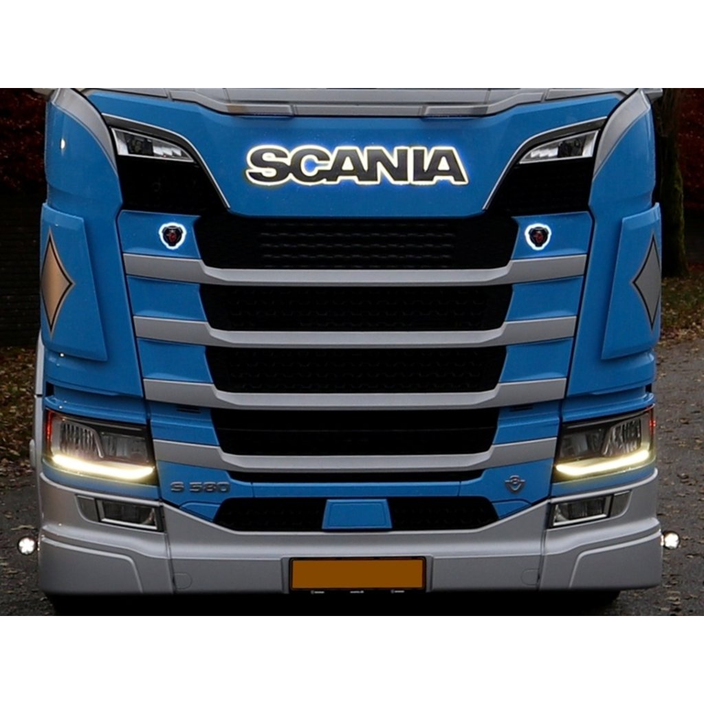 Scania Amber, warm white or yellow daytime running lights for Scania Nextgen