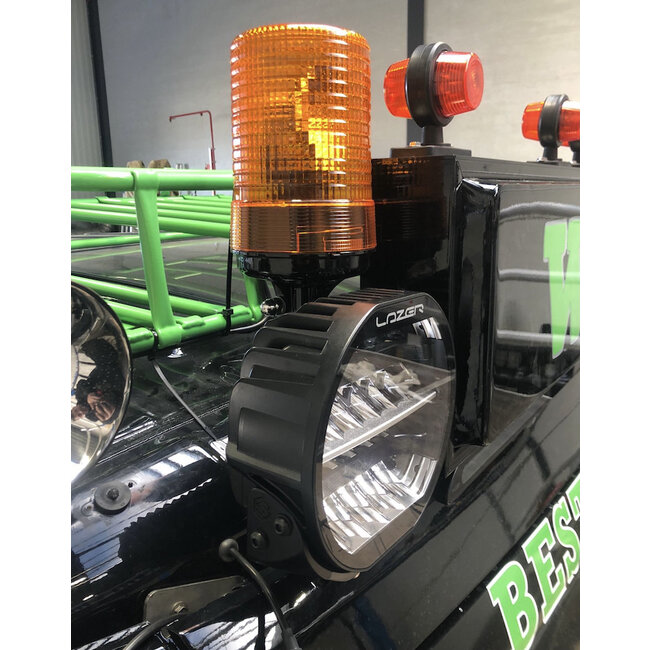 Turbo Truckparts Aufsteckhalterung, rostfrei, für die Rundumleuchte von Hella oder AEB (Set)