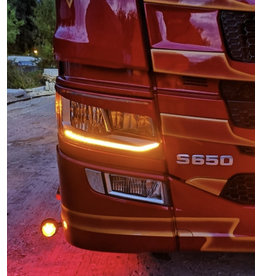 Scania Varselljus, Scania NG, orange/vit/blinkande
