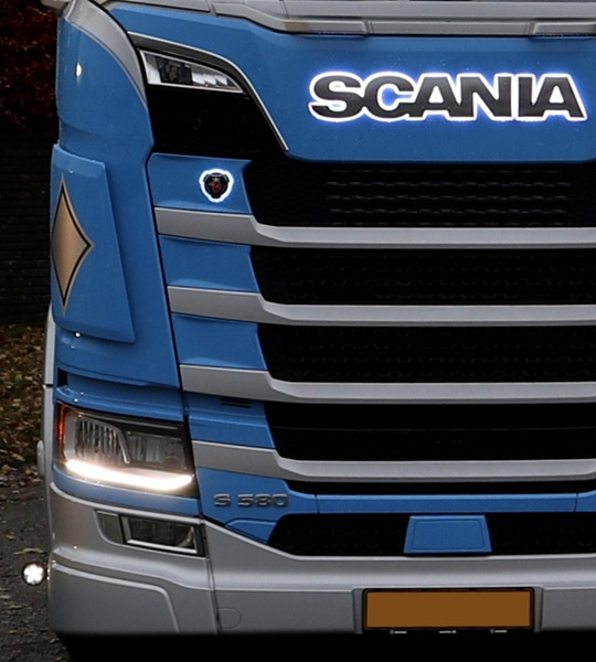 Dagrijverlichting Scania NG wit/oranje/flitser