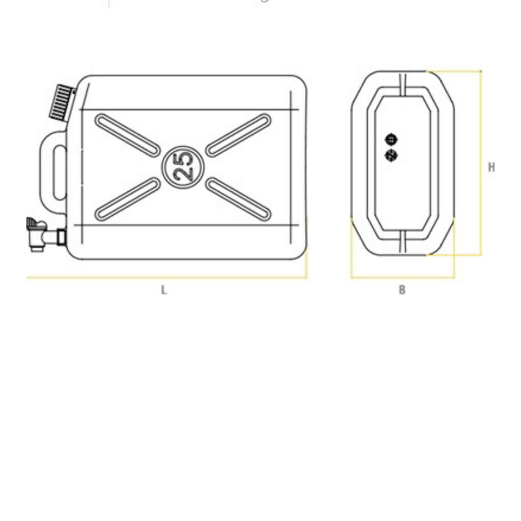 Universeel Water tank (25 L) with soap pump