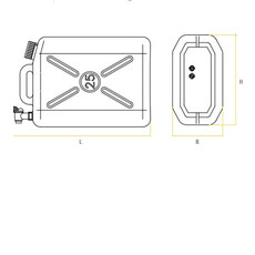 Universeel Water tank (25 L) with soap pump