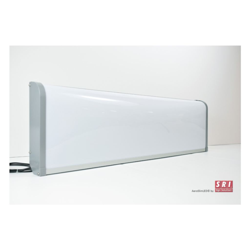 SRI Sign Solution Enseigne caisson lumineux LED 105 x 30 x 8 cm Aeroslim