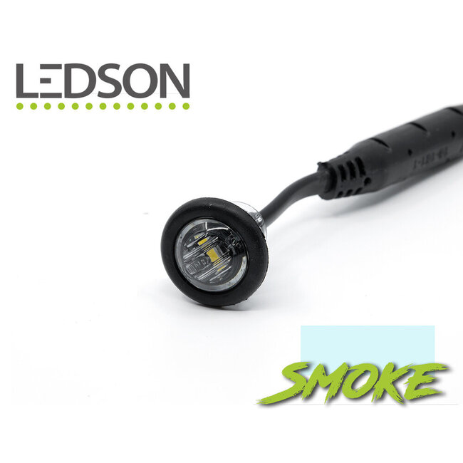 Ledson smoke indbygget lys, rund 28 mm - Xenon hvid