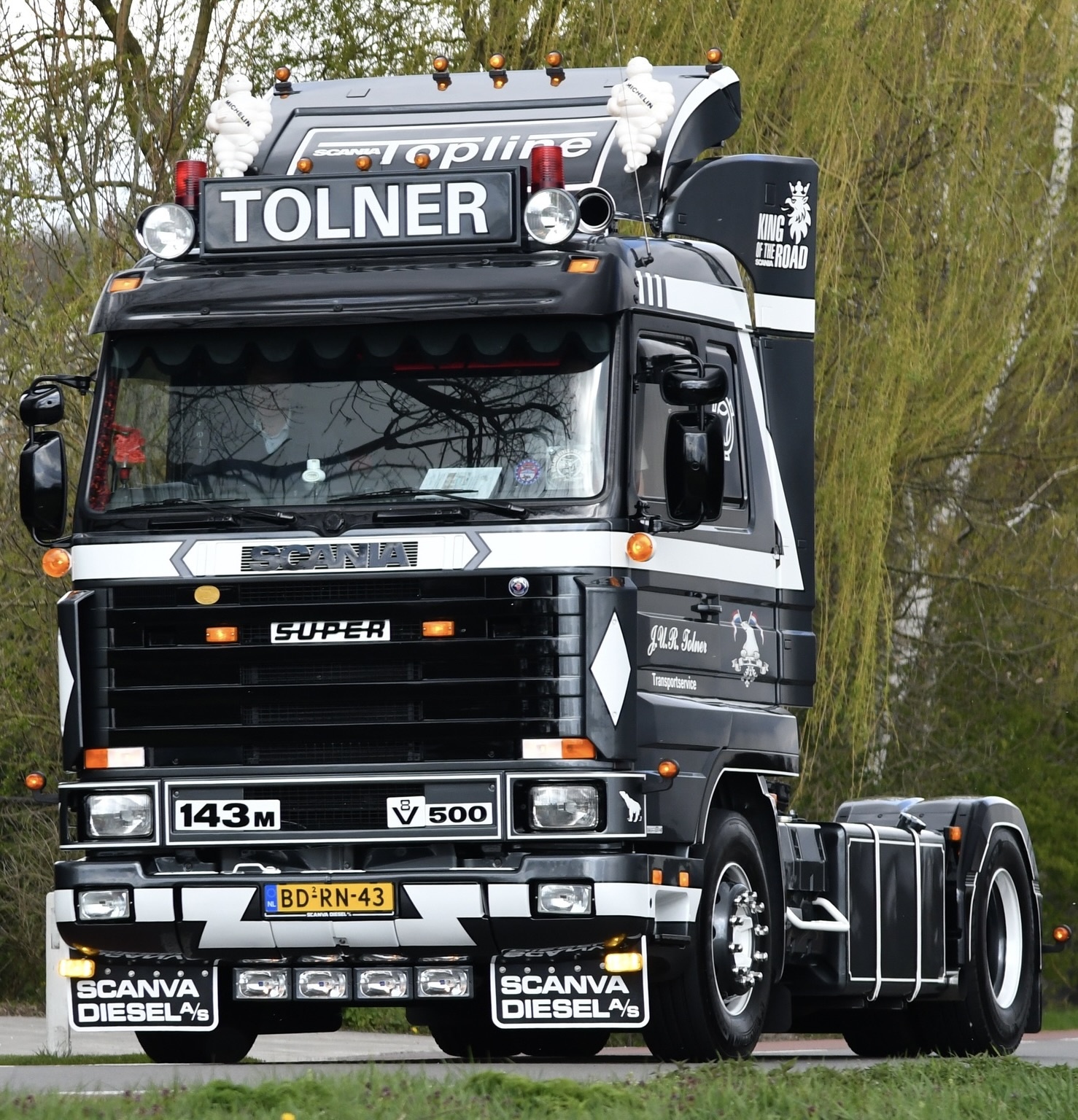 Toplamp Scania 3-serie Topline oranje
