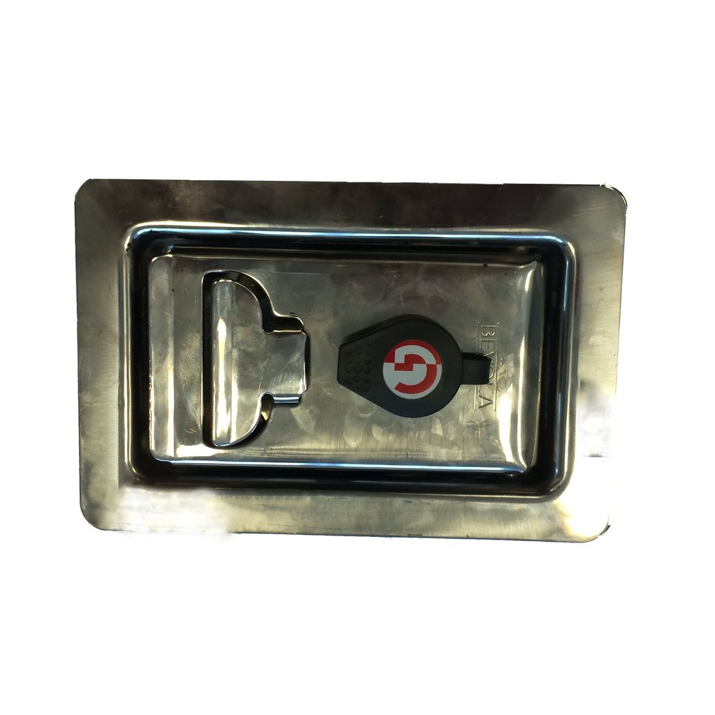 Bevola Inbyggt Bevola-skåp med lås, rostfritt stål
