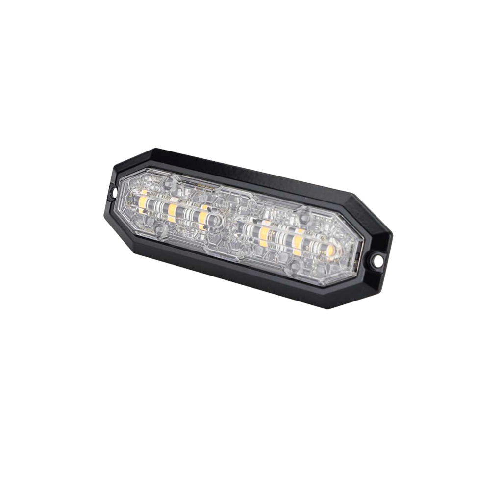 Kaufe 2 x 12–24 V, 4 LEDs, orangefarbenes bernsteinfarbenes Licht,  Lampenwiederherstellung, blinkendes Pannen-Stroboskop-Grill