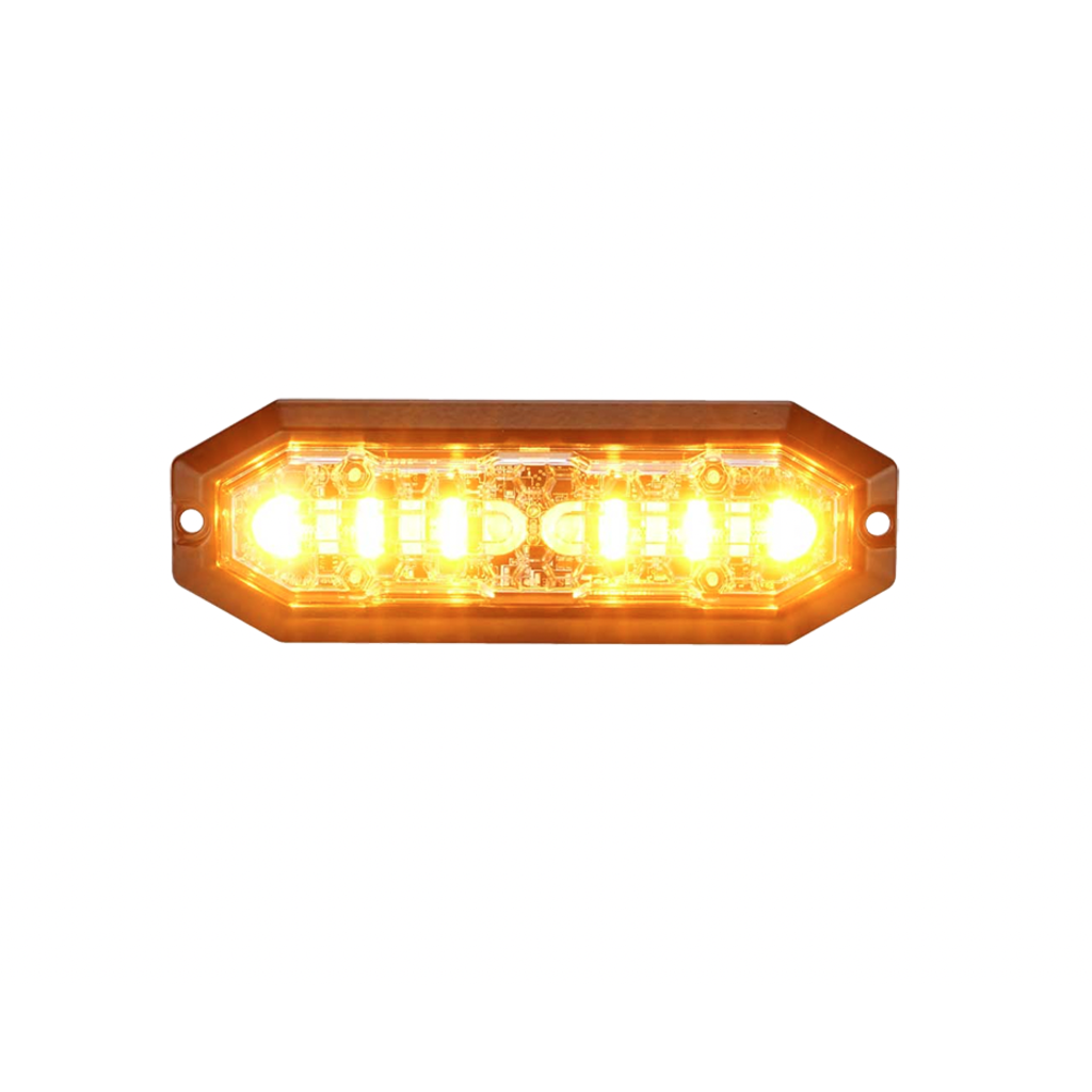 Strands Feu de grille 12 LED clignotante Strands orange/blanc 12-24 V