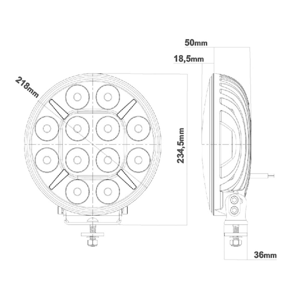 Ledson Lampa stroboskopowa Ledson Pollux9+ z białym i bursztynowym światłem pozycyjnym