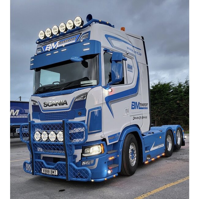 Scania Nextgen, LED-solskyddslampa, vit/orange