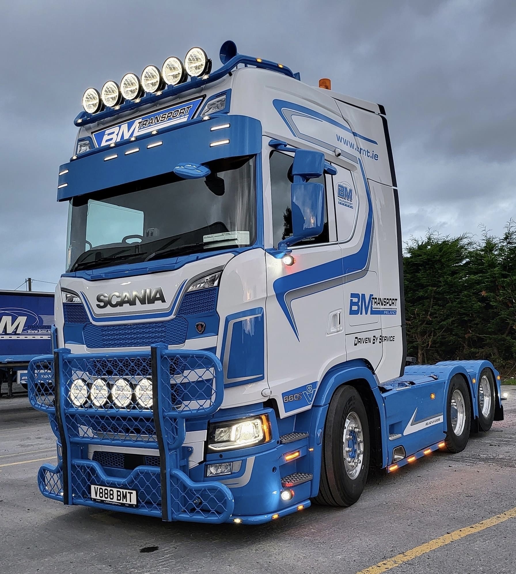 Scania NextGen LED zonneklep lamp wit/oranje