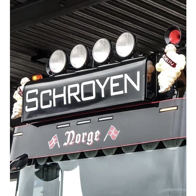 Support pour 4, 5 ou 6 feux à placer au-dessus de l'enseigne caisson lumineux