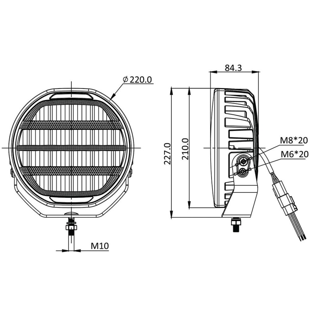 Briod Briod OZZ 9 Zoll LED-Fernscheinwerfer