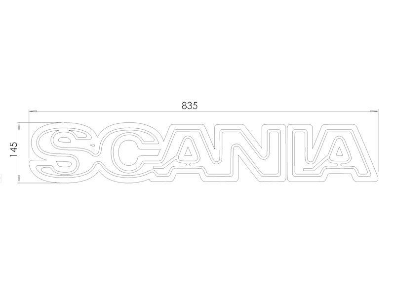 Beleuchtetes Scania-Emblem