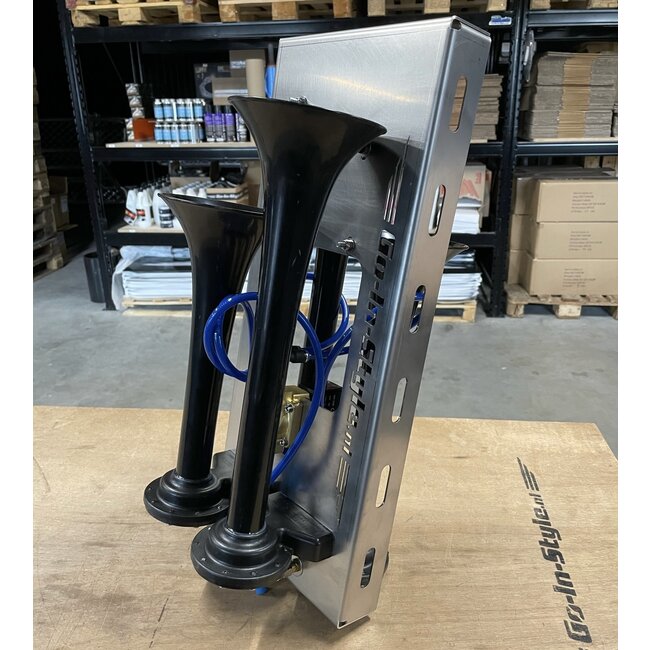 Support inoxydable pour klaxon « Trainhorn » Hornblasters Shocker XL.