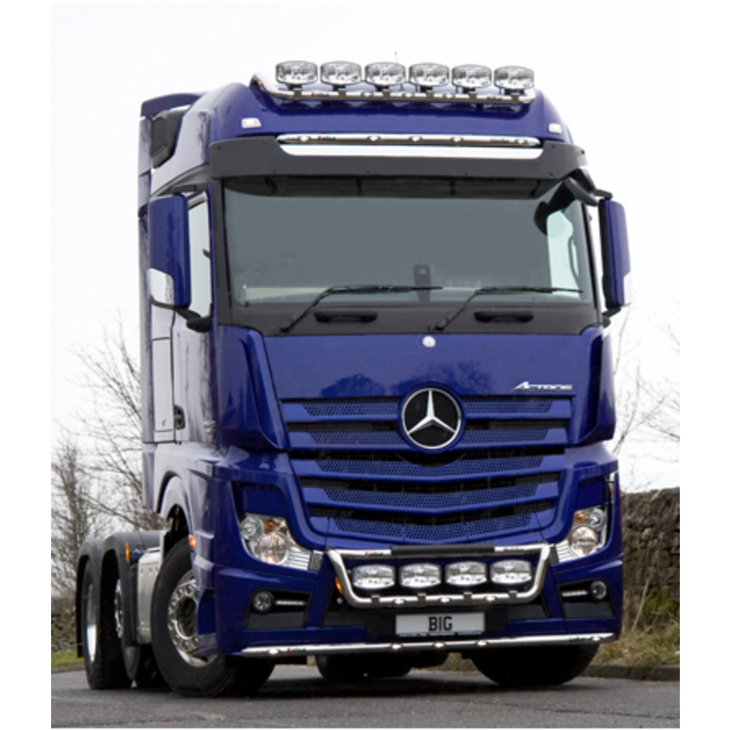 Kelsa Barre de toit Kelsa Mercedes Actros BigSpace en acier inoxydable avec câblage