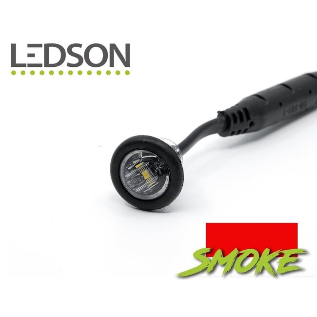 Ledson smoke indbygget lys, rund 28 mm - Xenon hvid