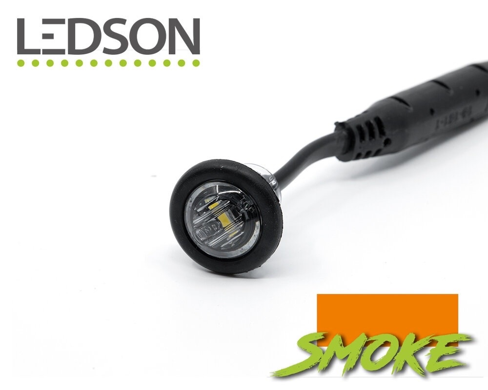 Ledson smoke inbouwlamp rond 28mm - wit, oranje & rood