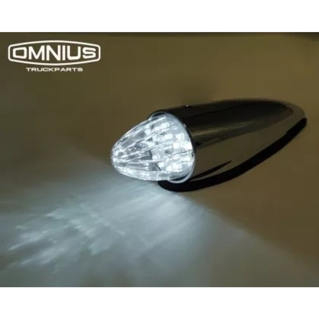 Omnius Torpedo lampe LED hvid eller orange linse