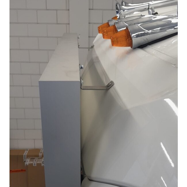 Supports d'enseigne caisson lumineux NG DAF XF / XG pour visière d'origine et Solarguard (lot)