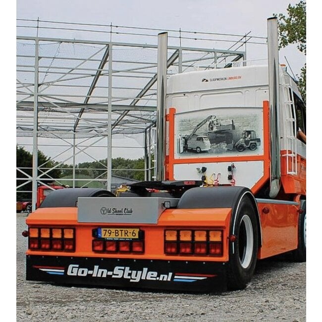 Hella firkantet baglygte rød/orange