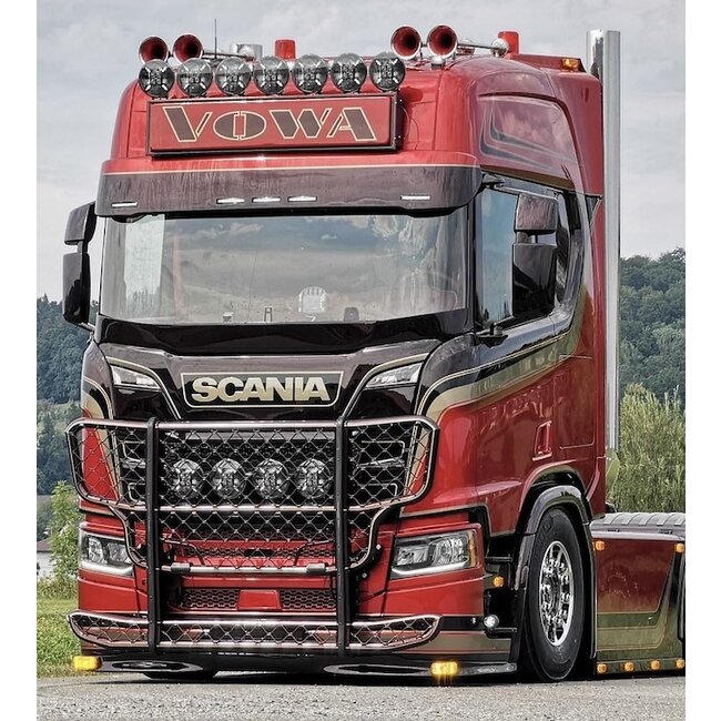 Solarguard Zonneklep Scania Nextgen 35cm met 5 lampgaten onderin!