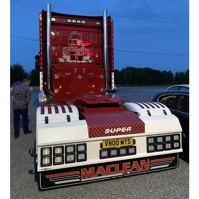 Strands Izeled LED achterlicht met Helder glas