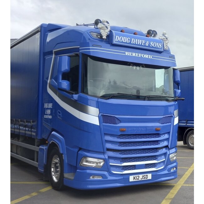 Osłona przeciwsłoneczna Fox Parts DAF XF / XG 30cm - płaski dół