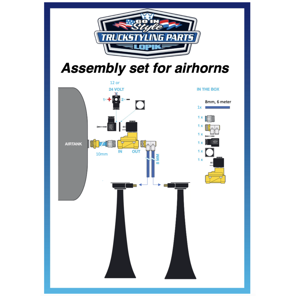 GIS Go-in-style.nl assembly set for Airhorns