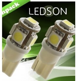 Ledson LED-insatslampa, vit, T10, 5 W, 24 V (sats)