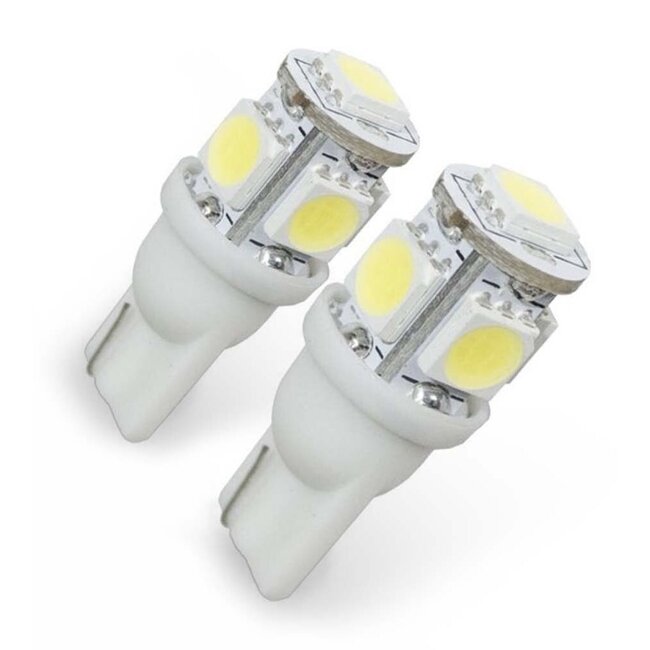 Light bulb white LED T10 5W 24V (set)
