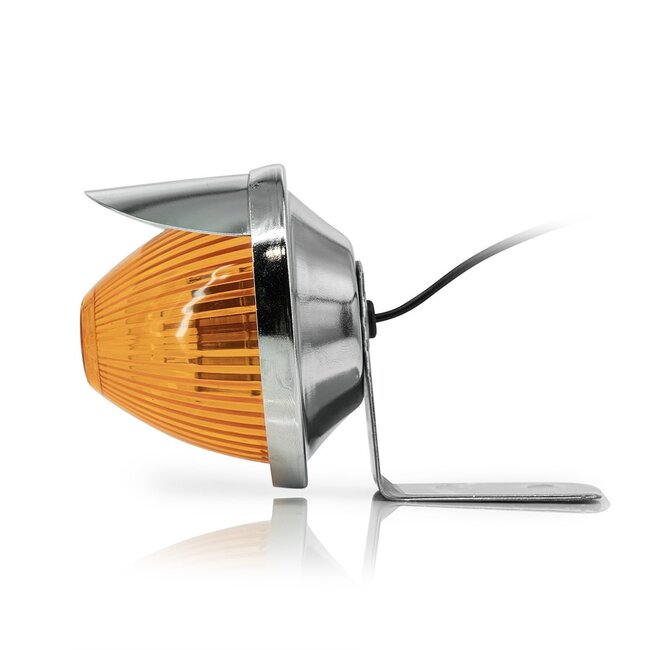 Oldschoolowa pomarańczowa lampa na słupek