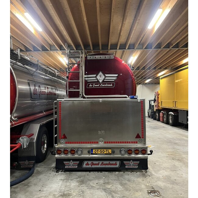 Turbo Truckparts Frame bagkofanger med 8 runde huller 236 cm (rustfrit stål)