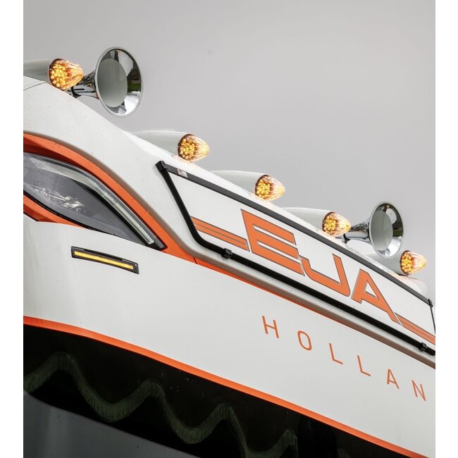 Torpedo Lampe mit umschaltbarem Licht Orange / Weiß