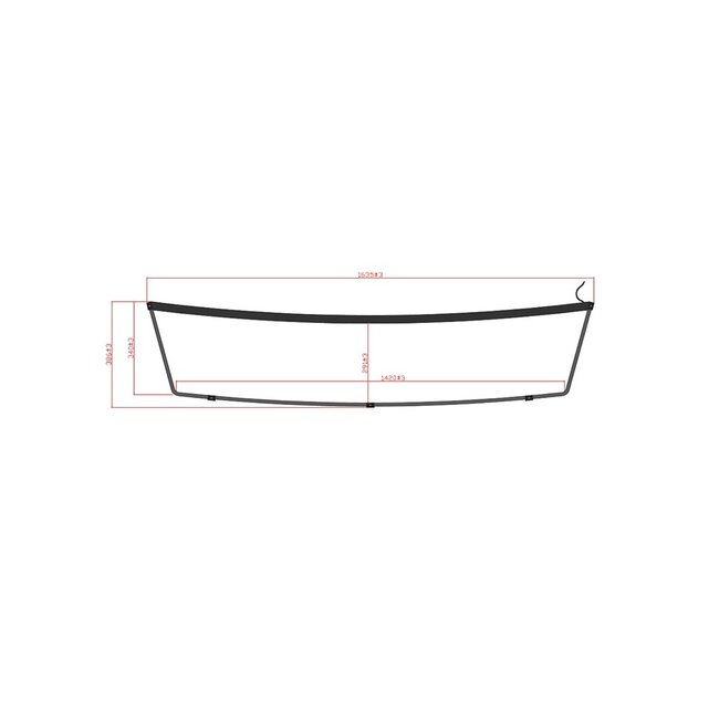 Enseigne lumineuse lisse plate XL DAF XF SSC 163 x 30 cm