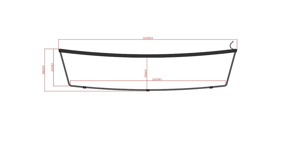 Vlakke lichtreclame LED 'XL' DAF XF SSC 163x30cm