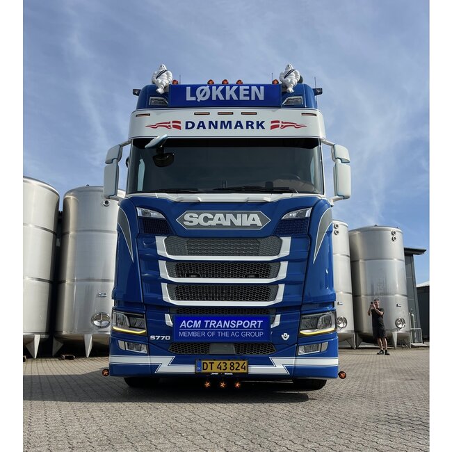 Fox Parts-solskydd, Scania NG, rakt 39 cm