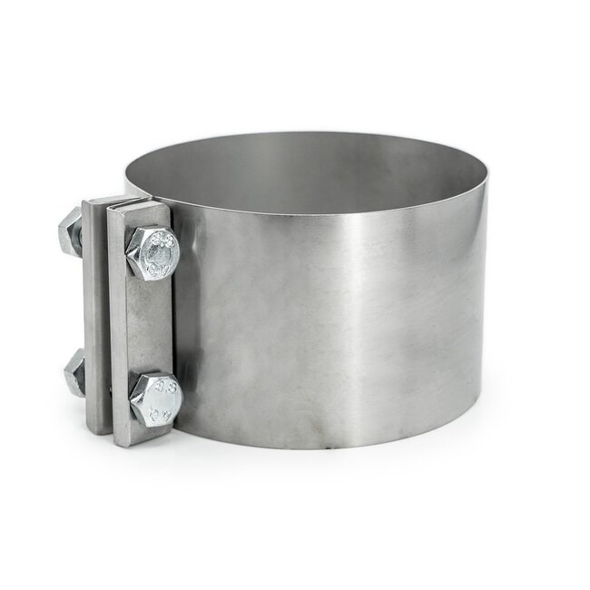 Stainless exhaust clamp 114 or 129mm