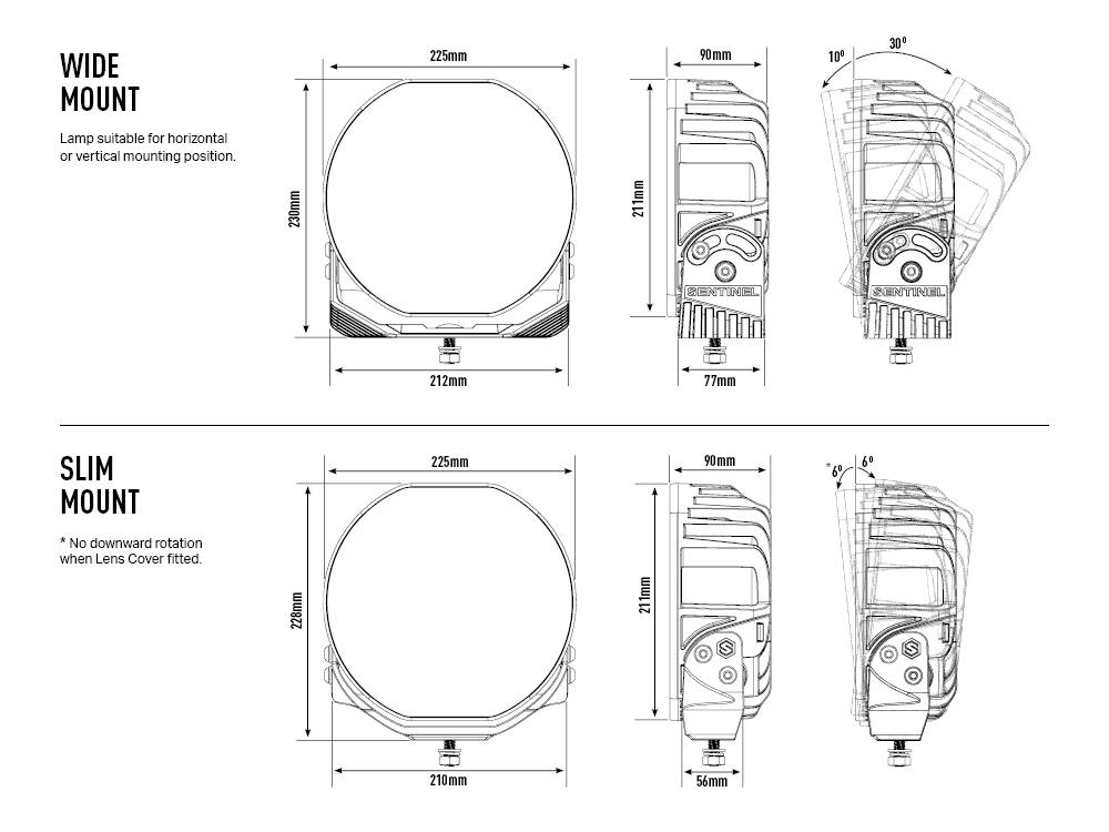 Lazer Sentinel 9" Highline - Zwart (wit/oranje + Flits)