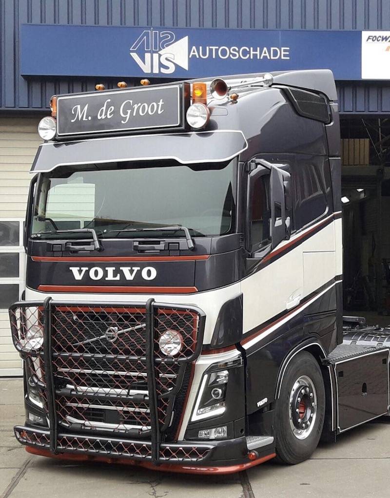 Fox Parts Zonneklep Volvo FH4/FH5/Aero + FM5 Custom 28,5cm