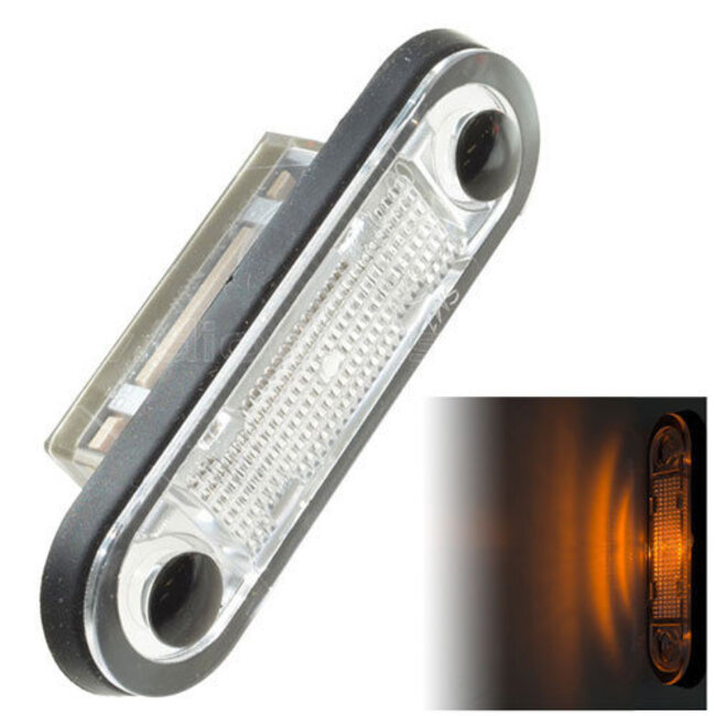 LED - Lampa obrysowa boczna montowana - czerwona i pomarańczowa