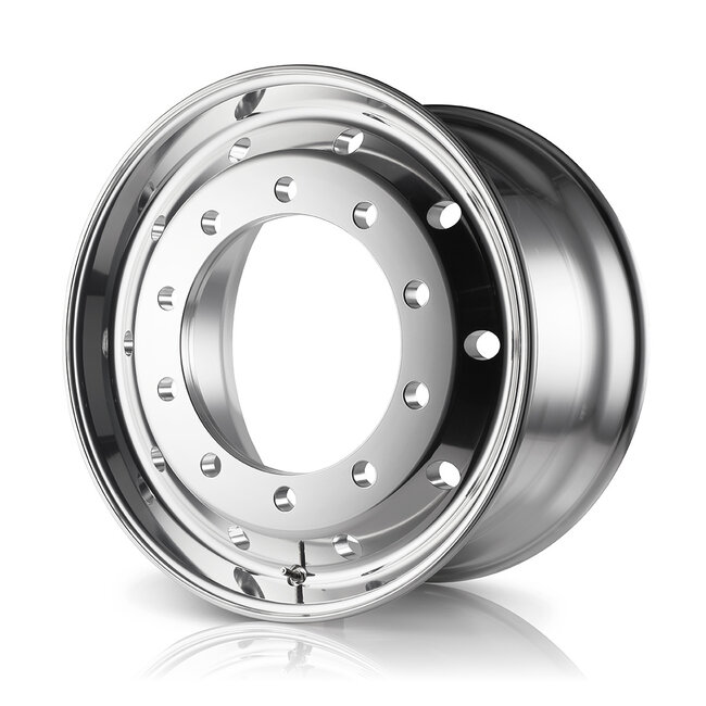 Felga aluminiowo-chromowa Omnius Wheels do osi skrętnej przyczepy 22,5" x 11,75" / ET 120