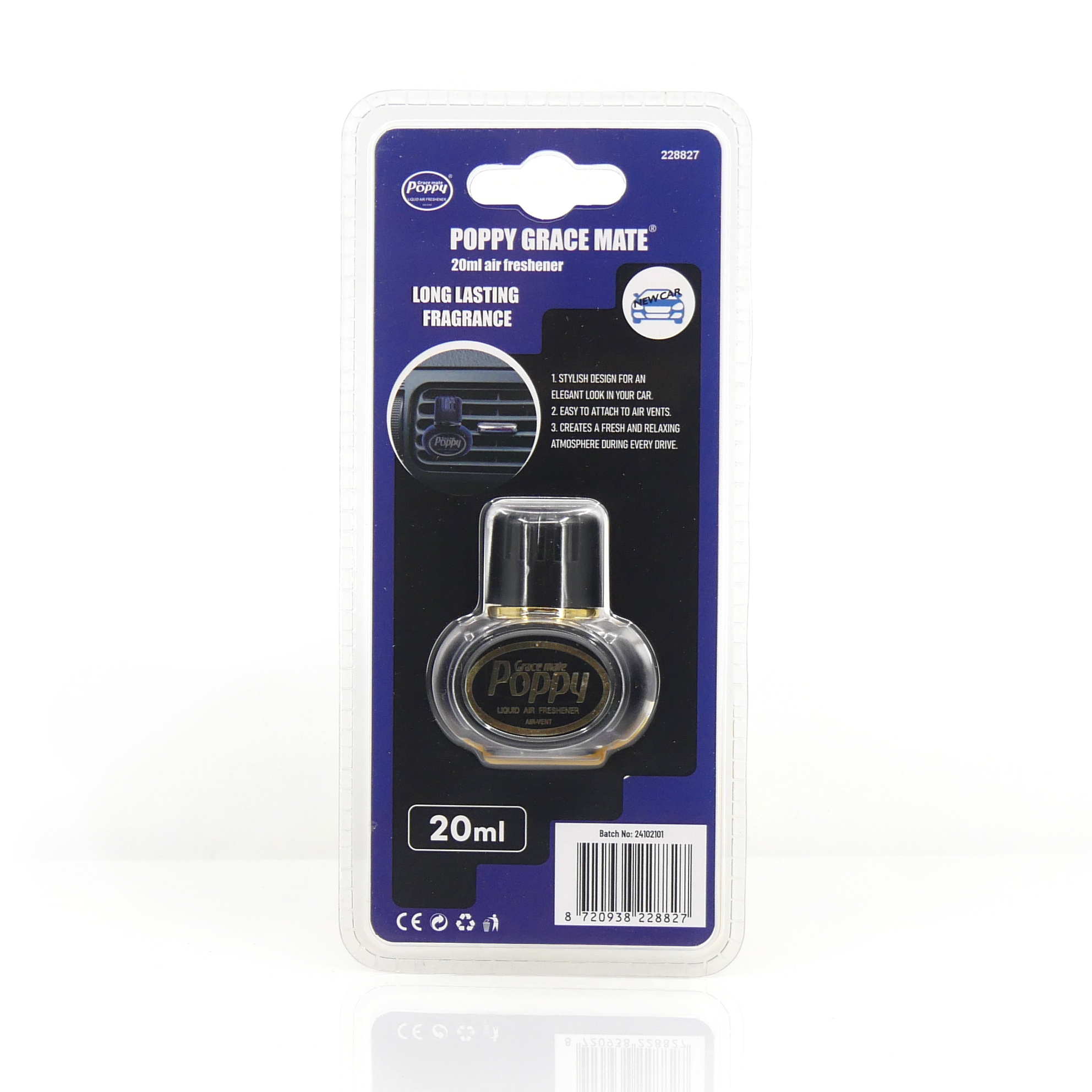 Poppy Grace Mate 20 ml flytande luftfräschare – Ny bil