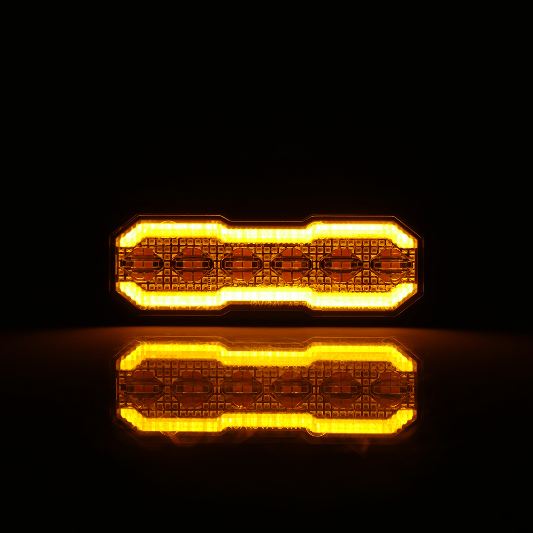 M-led Flitser met Halo ring smoked lens