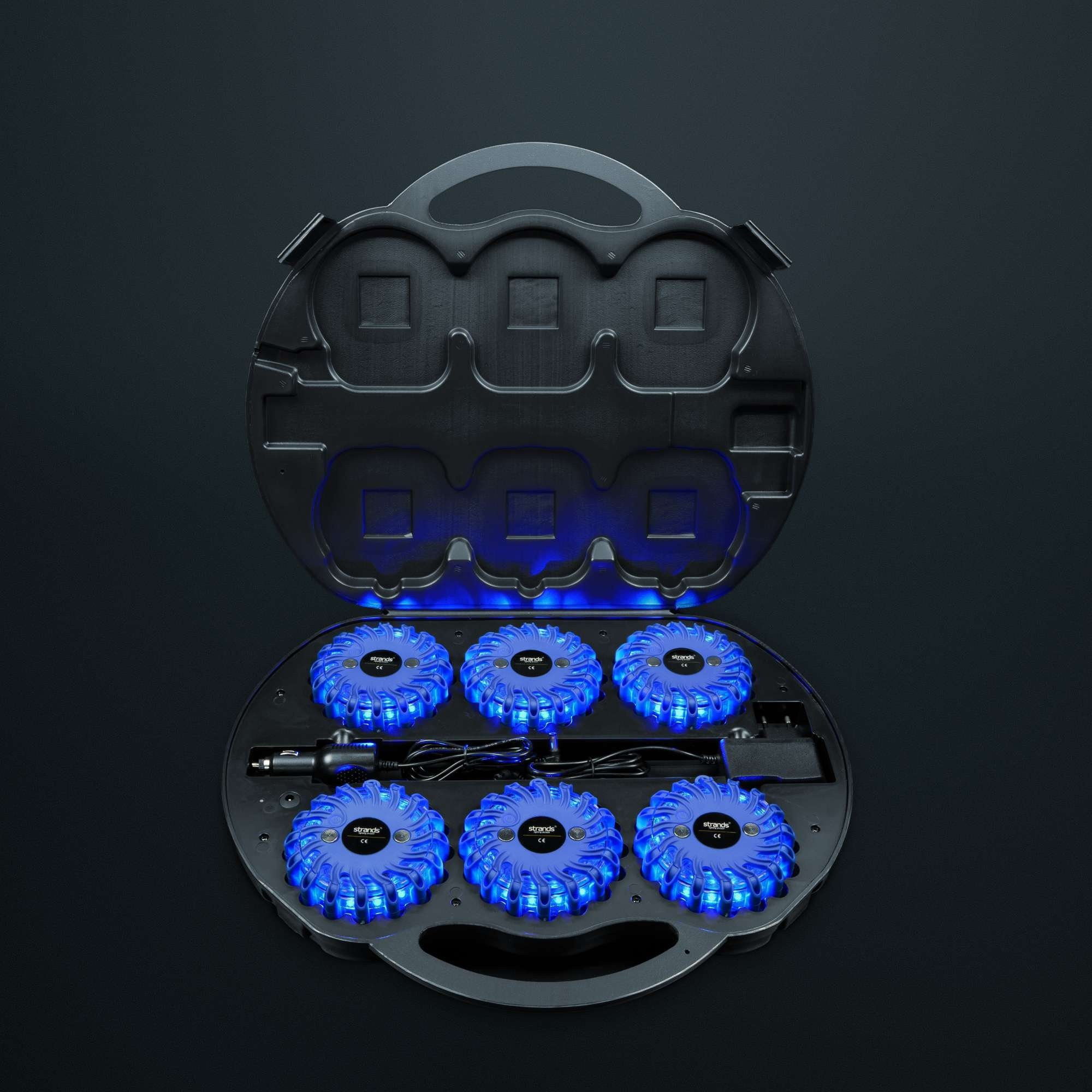 Strands Strands Directional Warning Light Puck Blue Led