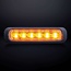 Strands Dark Knight Retningsbestemt Advarselslampe Amber 6 LED Klart Glas
