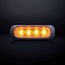 Strands Dark Knight Directional Warning Light Amber 4 Led Clear Glass
